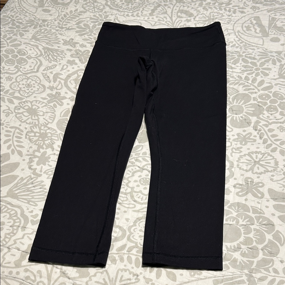 Lululemon Black Crop Leggings Tights 4